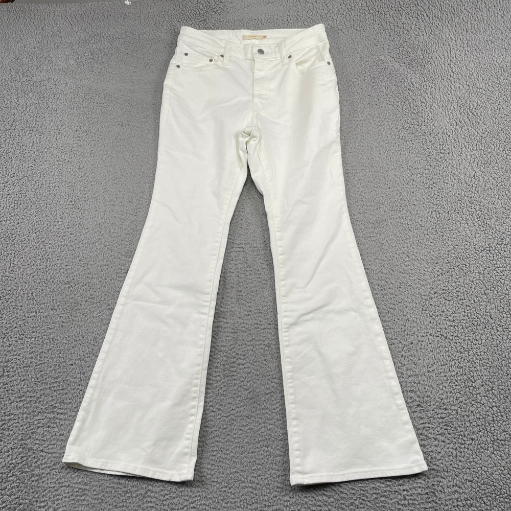 Levi's Jeans Women 29 White 726 Flare High Rise Denim Stretch Casual 18227